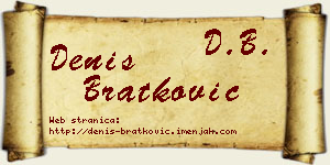 Denis Bratković vizit kartica